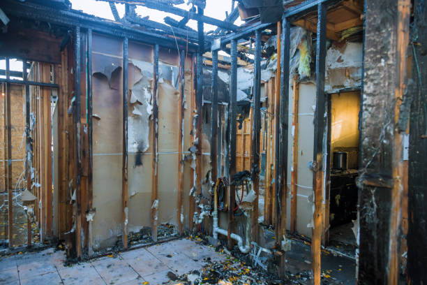 Professional Fire Damage Assessment technician working in Franklin Center, NJ